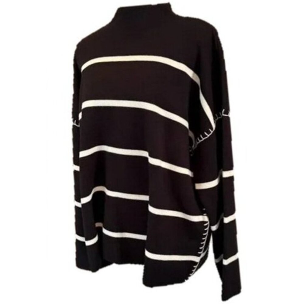 Pull Over Sweater with Cute Stitching Detail